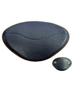 Oval, Warped, Charcoal Pillow