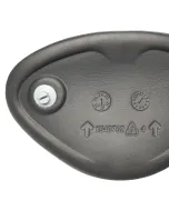 Oval, Warped, Charcoal Pillow