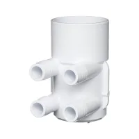 2 inch S x 3/4inch, 4 Barb Ended Manifold