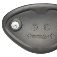 Oval, Warped, Charcoal Pillow